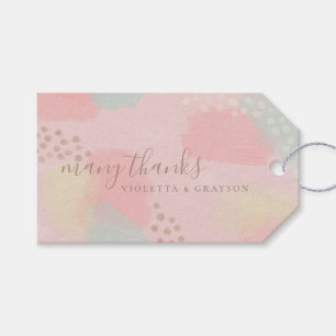 Etiqueta Para Presente Pastel Modern Art Wedding