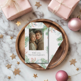 Etiqueta Para Presente Pastel Pink Holly Natal