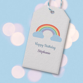 Etiqueta Para Presente Pastel Rainbow