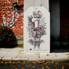 Etiqueta Para Presente Pastel Watercolor Nutcracker Floral