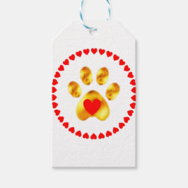 Etiqueta Para Presente Pata dourada fofa e elegante