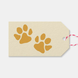 Etiqueta Para Presente Patas de Natal Clássico Dourado