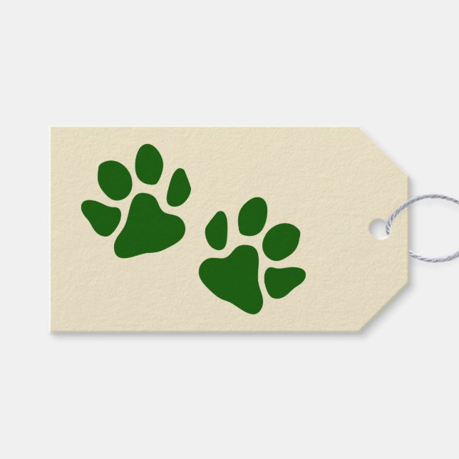 Etiqueta Para Presente Patas de Natal Verde Clássico (Frente (horizontal))