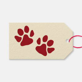 Etiqueta Para Presente Patas de Natal Vermelho Clássico
