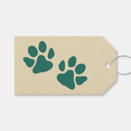 Etiqueta Para Presente Patas de Natal Vintage Verde