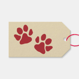 Etiqueta Para Presente Patas de Natal Vintage Vermelho