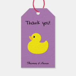 Etiqueta Para Presente Pato Amarelo Obrigado
