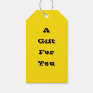 Etiqueta Para Presente Pato de Borracha Cor Sólida Amarelo de outono