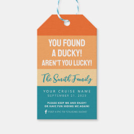 Etiqueta Para Presente Pato de Cruzeiro de Caribe
