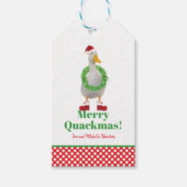 Etiqueta Para Presente Pato dos Papais noeis Quackmas felizes