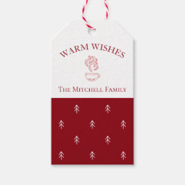 Etiqueta Para Presente Patrimônio Festivo Cacau | Embalagem de 10 Feriado