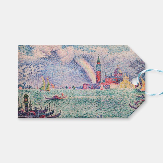 Etiqueta Para Presente Paul Signac - Arco-Íris, Veneza (Frente (horizontal))