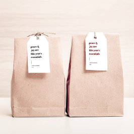 Etiqueta Para Presente Paz E Alegria De Férias Modernas