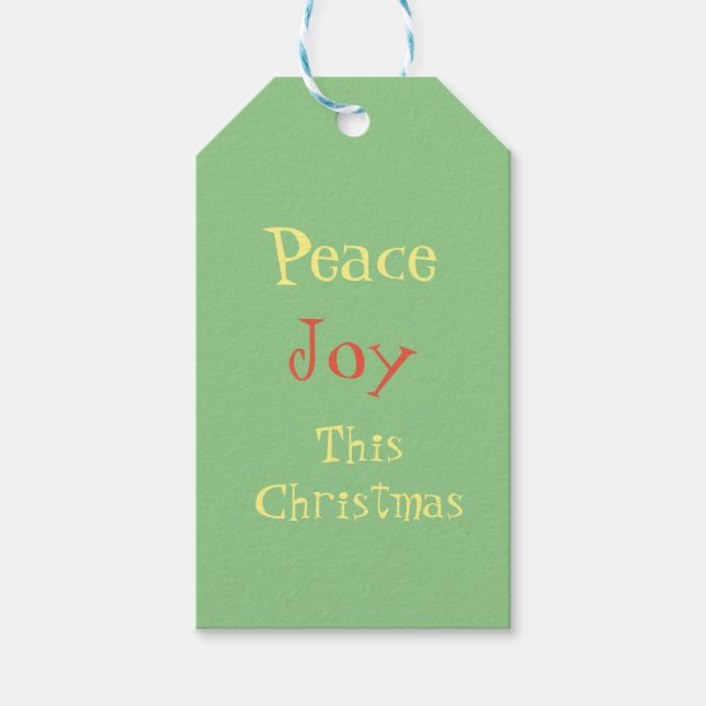 Etiqueta Para Presente Paz Joy Natal (Frente)