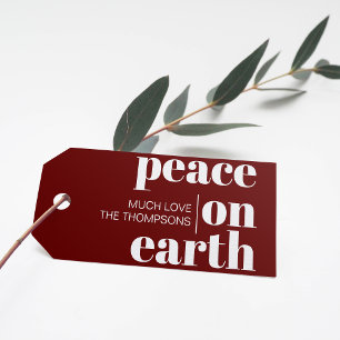 Etiqueta Para Presente Paz na Terra Um Natal Moderno E Minimalista