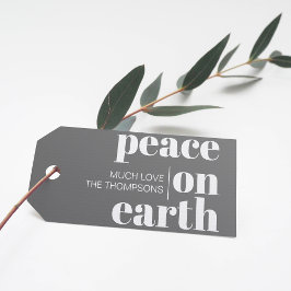 Etiqueta Para Presente Paz na Terra Um Natal Moderno E Minimalista