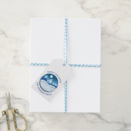 Etiqueta Para Presente Peaceful Frosted Landscape Custom