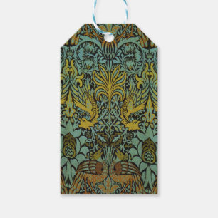 Etiqueta Para Presente Peacock e Dragão William Morris Tapeçaria Design