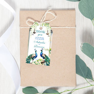 Etiqueta Para Presente Peacock jasmine modelo de presente de casamento in
