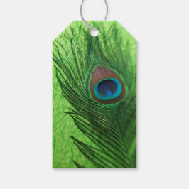 Etiqueta Para Presente Peacock verde limão