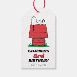 Etiqueta Para Presente Peanuts Snoopy Dog House Birthday Gift Tags