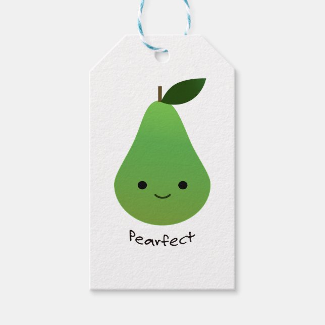 Etiqueta Para Presente Pearfect Cute Kawaii Pear (Frente)