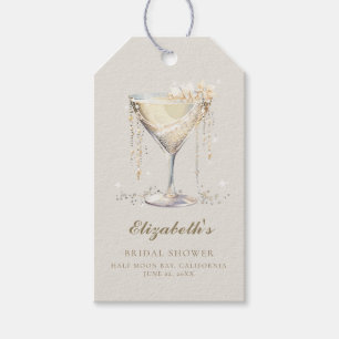 Etiqueta Para Presente Pearls Prosecco Chá de panela de coquetéis Dourado