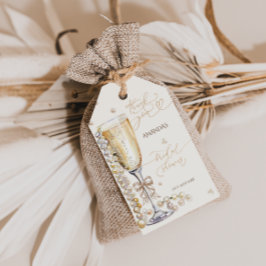 Etiqueta Para Presente Pearly & Prosecco Chá de Noiva Obrigado