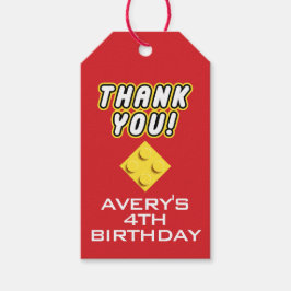 Etiqueta Para Presente Peças Coloridas da FESTA BLOQUEIO Personalizada Ob