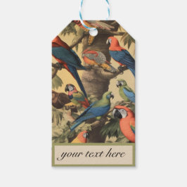 Etiqueta Para Presente Peças de cena botânica de safra personalizáveis