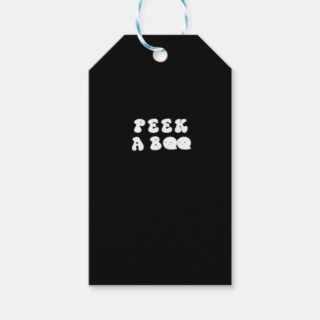 Etiqueta Para Presente Peekaboo Spooky Slogan (Frente)