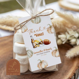 Etiqueta Para Presente Pegadas de Abóbora Tag de Favor do Chá de Chuva do