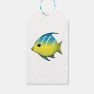 Etiqueta Para Presente Peixes Tropicais - Emoji