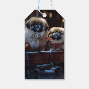 Etiqueta Para Presente Pekingese Christmas Fesason Season