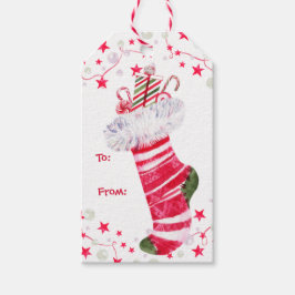 Etiqueta Para Presente Peles com pelo de Natal Festivo