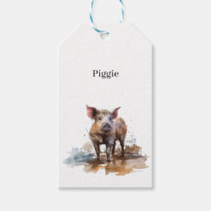 Etiqueta Para Presente Penny o Porquinho Divertido, personalizado