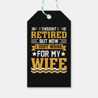 Etiqueta Para Presente Pensei que estava aposentado, mas agora trabalho p