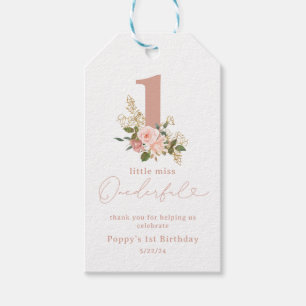 Etiqueta Para Presente Pequena Miss Maravilha primeiro aniversario Favor