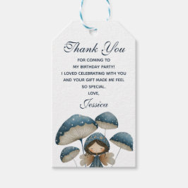 Etiqueta Para Presente Pequeno Aniversário de criança De Fada De Cogumelo