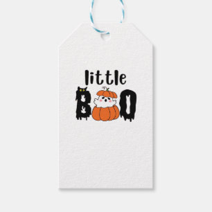 Etiqueta Para Presente Pequeno Boo Cute Halloween Pumpkin Cat Vintage Sty