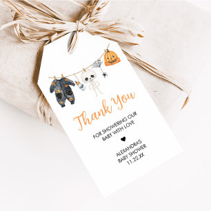 Etiqueta Para Presente Pequeno Boo Halloween Clothesline Baby Favor Tags