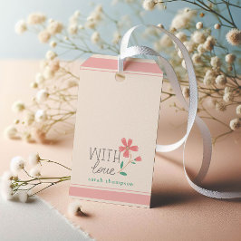 Etiqueta Para Presente Pequeno Bud Floral Hand Letting