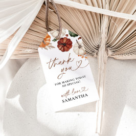 Etiqueta Para Presente Pequeno Chá de fraldas de Abóbora