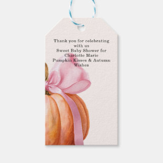 Etiqueta Para Presente Pequeno Chá de fraldas de Abóbora - Queda do Arco