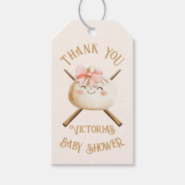 Etiqueta Para Presente Pequeno Chá de fraldas de Garota de Boca-Escória