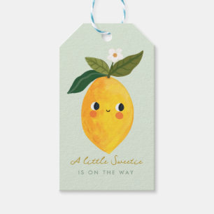 Etiqueta Para Presente Pequeno Chá de fraldas de Limão Cutie