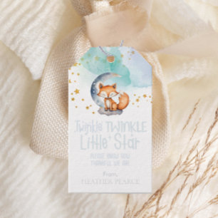 Etiqueta Para Presente Pequeno Chá de fraldas de Woodland Fox