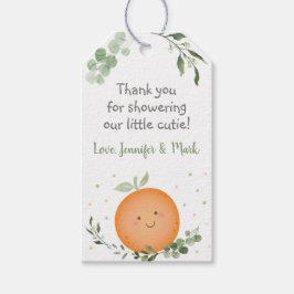 Etiqueta Para Presente Pequeno Chá de fraldas Verde Cutie Obrigado