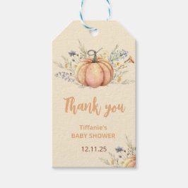 Etiqueta Para Presente Pequeno Convite para Chá de fraldas de Abóbora | T