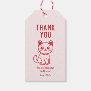 Etiqueta Para Presente Pequeno gato te obrigado (MUDE TODAS AS CORES)